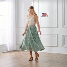 Made in USA women's bohemian style full circle flowy skirt. The cotton/linen blend crinkle fabric is very light and breathable. Perfect comfortable skirt for travel, Ren faire costume, as well as dancing, beach and everyday use. Suitable for different ages, makes perfect gift for the special women in your life. Every skirt has 25" long lining and most of the skirts are not see through but for very light color skirts (for example white, aqua etc.) you may need additional slip for more coverage. D Spring Breezy Gathered Maxi Skirt, Breezy Flowy Long Maxi Skirt, Flowy Long Breezy Maxi Skirt, Breezy Gathered Skirt For Spring, Spring Breezy Flared Maxi Skirt, Breezy Flared Maxi Skirt For Spring, Flowy Breezy Maxi Skirt With Ruffles, Breezy Flowy Maxi Skirt With Ruffled Detail, Breezy Flowy Maxi Skirt With Ruffles