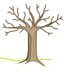 a drawing of a tree with no leaves