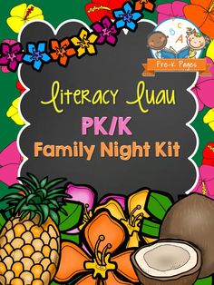 an image of a family night kit with pineapples and coconuts on it