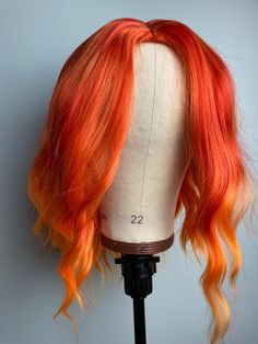 Fire Orange Wig,short Bob Wigs,wigs for Women,cosplay Hair Wigs,wavy Orange Wig,bright Orange Halloween Wig,fire Orange Wig ,wig for Costume - Etsy Burnt Orange Lace Front Wig, Orange Lacefront Wig, Orange Wigs, Black And White Wig, Orange Wig, Blonde Curly Wig, Wigs Hairstyles, Cosplay Wig Orange, Chemo Hair