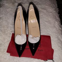 Brand New!!! Never Worn, I Got As A Wedding Gift But It’s A Bit Small Open To Reasonable Offers Designer Patent Leather Heels For Wedding, Wedding Heels With Red Sole In Patent Leather, Designer Black Heels For Wedding, Classic Black Wedding Heels, Louboutin Pumps, Louboutin Shoes, Christian Louboutin Shoes, Christian Louboutin Pumps, Shoes Women Heels