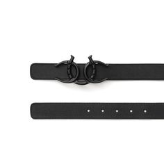 Cerrat Women's Heritage Belt--Black & Matte Black Black Leather Belt Buckles With Tang Buckle, Designer Black Belt Buckles For Business, Designer Black Belt With Tang Buckle, Modern Black Belt With Tang Buckle, Timeless Black Belt, Classic Black Tang Buckle Belt Buckles, Timeless Black Belt For Workwear, Timeless Black Belt For Work, Modern Formal Belts With Tang Buckle