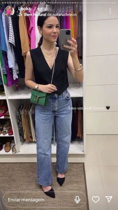 Zara Looks, Casual Chic Outfits, Look Jean, Classic Style Outfits, Jean Straight, Elegante Casual, Outfit Jeans, Fashion Mistakes