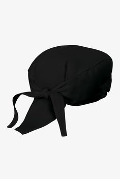 a black hat with a bow on the side