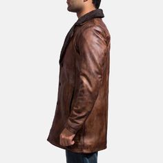 Mens Cinnamon Distressed Leather Fur Coat Brown Faux Leather Outerwear With Button Closure, Formal Brown Faux Leather Outerwear, Winter Soft Leather Outerwear, Classic Vintage Brown Leather Outerwear, Formal Brown Outerwear With Leather Lining, Brown Sheepskin Leather Jacket For Fall, Classic Distressed Brown Leather Outerwear, Fitted Brown Sheepskin Outerwear, Fitted Leather Outerwear With Faux Fur Lining