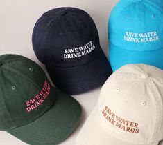 Stay stylish and spread a fun message with our Save Water Drink Margs Hat! This trendy cap features a playful embroidered slogan that's perfect for margarita lovers. Made from high-quality materials, it offers a comfortable fit and durable wear. Whether you're hitting the beach, lounging by the pool, or enjoying a casual day out, this hat is your go-to accessory. Show off your personality and love for a good time with the Save Water Drink Margs Hat - a perfect blend of humor and fashion. FEATURES: >100% Cotton Twill >Vat dyed for true color, low profile, six panel >Leather strap, antique brass grommet and buckle >Four rows of stitching on self-fabric sweatband >Adams exclusive Cool-Crown mesh in coordinating colors. Tequila Gift, Bachelorette Party Hat, Bachelorette Inspo, Bachelorette Hats, Trendy Caps, No Boys Allowed, Stay Salty, Save Water Drink, Water Drink