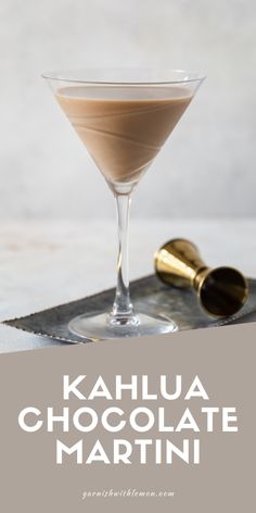 the chocolate martini is ready to be served