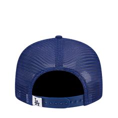 If your youngster is a baseball player or a Dodgers fan, they will definitely be a fan of their new Dodgers Trucker OTC 950 New Era cap for youth. The Dodgers OTC hat is also a great gift idea and an ideal way to protect those young heads and eyes from the sun. From that great-looking trucker hat profile to its quality and fit, this cap for youth is a home run. Snapback closure. Embroidered eyelets. Flat bill. Officially licensed. Mesh back. College Flat Bill Trucker Hat For Baseball Season, Baseball Season 5-panel Trucker Hat, Blue Baseball Cap For College During Baseball Season, Navy Snapback Hat With Flat Bill For Fans, Navy Flat Brim Baseball Cap For Sports Events, Navy Snapback Baseball Cap For Baseball Season, Team-colored Flat Brim Trucker Hat For Sports Events, Navy Snapback Hat For Game Day, Navy Flat Brim Baseball Cap