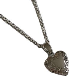 Silver Heart Locket, Heart Locket Necklace, Charm Necklaces, Heart Locket, Locket Necklace, Silver Heart, Locket, Rhodium Plated, Charm Necklace