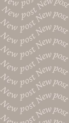 the word new post written in white on a gray background