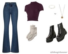 Polyvore Outfits Aesthetic, Flared Jeans Outfit, Supernatural Dr, 70s Show, Estilo Taylor Swift, Stranger Things Dr, Outfit Collage, Casual Day Outfits