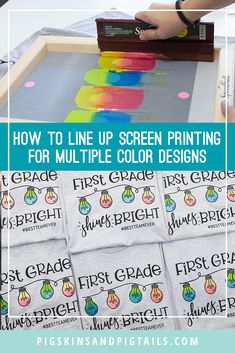 how to line up screen printing for multiple color designs