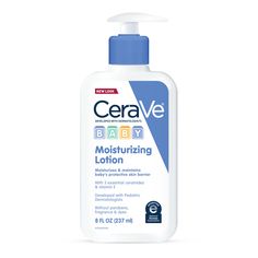 CeraVe Baby Moisturizing Lotion was developed with pediatric dermatologists to lock in hydration throughout the day. 

 Size: 8 oz Cerave Skincare, Perfect Skin Care Routine, Moisturizing Lotion, Baby Lotion, Baby Skin Care, Face Lotion, Spa Services, Moisturizing Lotions, Beauty Brands