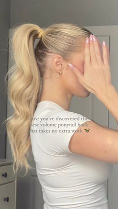 Ponytail Hairstyle Ideas, Volume Ponytail, Ponytail Hairstyle, Extension Hair, Trendy Hairstyle, Slick Back, Peinados Fáciles Para Cabello Corto, Slicked Back Hair, Slick Hairstyles