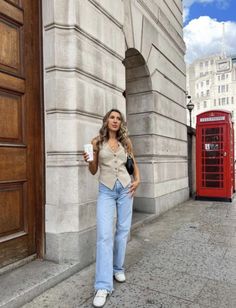 vest style, waistcoat, spring outfits, spring aesthetic fashion, summer outfits, spring outfit, fall outfit Celebrity Vest Outfit, Women Vest Style, Women Vests Outfits, Tailored Vest With Jeans, Jeans Waistcoat Woman Outfit, Waistcoat Style Women, Suiting Vest Outfit, Vest As Shirt Outfit, How To Wear A Suit Vest Women