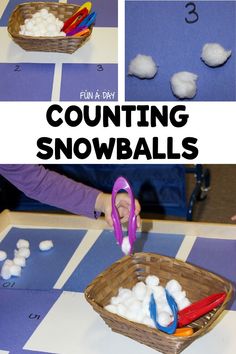 Snowball Math, Preschool Winter Math, Winter Theme Preschool, Winter Math Activities, Decomposing Numbers, January Activities, Preschool Winter