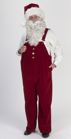 7-piece Burgundy Velvet Overall Santa Claus Christmas Suit - Adult Size XXXL | Christmas Central Santa Claus Outfit Men, Grunge Party Outfit, Santa Claus Belt, Santa Pants, Fancy Romper, Gloves Outfit, Santa Claus Suit, Santa Claus Outfit, Festival Fancy Dress