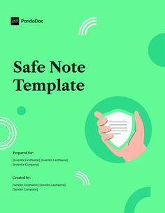 a hand holding a piece of paper with the words safe note template