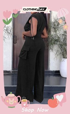 Purple Casual Solid Patchwork V Neck Sleeveless Two Pieces Versatile Sleeveless Jumpsuits For Work, Versatile Sleeveless Vest With Pockets, Chic Sleeveless Vest With Pockets, Dress With Gloves, Green Two Piece, Sleeveless Suit, Spaghetti Strap Mini Dress, Pant Suit, Draped Dress