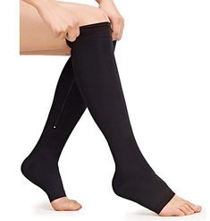 PRICES MAY VARY. Acrylic fibres Zipper closure PLUS SIZE 20-30 mmHg GRADUATED COMPRESSION SOCKS: The graduated compression provides maximum compression at the ankle with a progressive reduction through the calf promoting blood flow back to the heart. It helps reduce and prevent swelling for the wearer, maintaining positive circulation and leg health. Ailaka compression stockings are now available in plus size stockings with large calves and ankles to provide high-quality medical-grade fit. THERA Opaque Stockings, Venous Insufficiency, Swollen Ankles, Compression Stockings, Compression Garment, Surgery Recovery, Two Fingers, Compression Socks, Medical Supplies