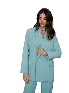 2-piece formal pantsuit for women: straight leg pants with high rise and oversized lined blazer Please note suit measurements  Pants length inseam is 31,4 inches or 80 cm Pants outer seam is 42,9 inches or 109 cm Sleeve length 24 inches or 61 cm Our Women's Blazer Trouser Suit for office, business meetings, formal events and special occasions. Always trendy, classic and so good looking DETAILS -  straight leg pants -  high rise -  blazer is buttoned -  lined -  side pockets -  relaxed fit -  sin Green Notch Lapel Pantsuit For Fall, Spring Formal Green Pantsuit, Spring Green Formal Pantsuit, Formal Pantsuit, Pantsuit For Women, Suit Measurements, Pant Suits For Women, Trouser Suit, Suit For Women