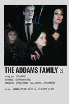 the addams family, from left to right, are shown in this movie poster