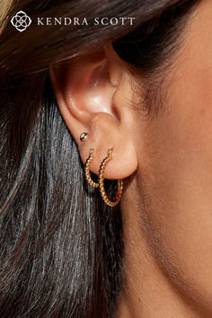 Add some texture with the Beaded 13mm Huggie Earrings in 18k Gold Vermeil, which give you the tiniest touch of “wow!” with their beaded silhouette and high-shine finish. These can sparkle on their own thanks to their elevated materials, but dare we say they look even better doubled up? Preppy Accessories, Buy Bead, Demi Fine Jewelry, Huggie Earrings, Huggies Earrings, Kendra Scott, Gold Vermeil, 18k Gold, Fine Jewelry