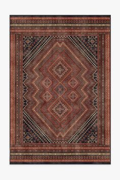 Kaden Amber Red Rug | Washable Rug | Ruggable Coral Rug, Vintage Style Rugs, Ruggable Rug, Burgundy Rugs, Chenille Rug, Area Rug Runners, Farmhouse Rugs, Rug Stain, Classic Rugs