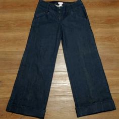 Max&Co. Ladies Size 10 Blue Jeans. High Quality Cotton Material. Waist 34" Inseam 28" Cuff 2.5" & 11" Flat Across New Without Tags Never Worn Max Co, Flare Jeans, Cotton Material, Blue Jeans, Wide Leg, Color Blue, Women Jeans, Size 10, Cuff