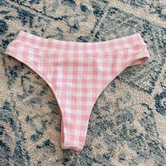 Pink Gingham Frankie’s Bikinis Bikini Bottoms | Size Small Brand New Never Worn Bottoms Only Cheeky Style Medium-High Rise Gingham Swimwear For Sunbathing During Beach Season, Gingham Triangle Top Swimwear For Pool, Gingham Swimwear For Sunbathing, Beachwear Gingham Bottoms For Poolside, Gingham Swimwear For Beach Season Sunbathing, Poolside Gingham Triangle Top Swimwear, Gingham Swimwear For Sunbathing In Spring, Gingham Swimwear For Sunbathing In Beach Season, Gingham Fitted Beach Bottoms