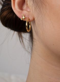 En Route Jewelry, Simple Hoop Earrings, Dope Jewelry, Star Earrings Stud, 가을 패션, Girly Jewelry