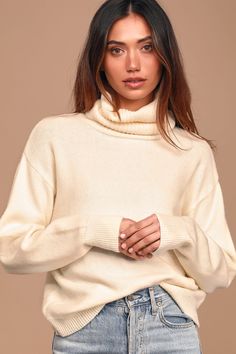 Cowl Neck Outfit, Trendy Cardigans, Cable Knit Turtleneck Sweater, Ivory Sweater, Sweater Fits, Knit Cowl, Cardigan Sweaters For Women, Cowl Neck Sweater, Cute Sweaters