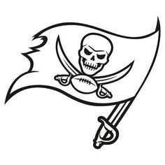 a pirate flag with a skull and crossbones on it, in black and white