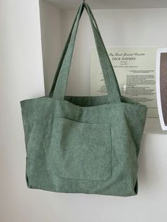 Tods Bag, Green Tote Bag, Green Tote, Adjustable Bag, Custom Tote Bags, Diy Tote Bag, Bags Aesthetic, Diy Couture