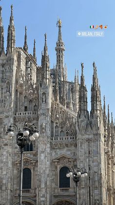 an ornate building with many spires and windows