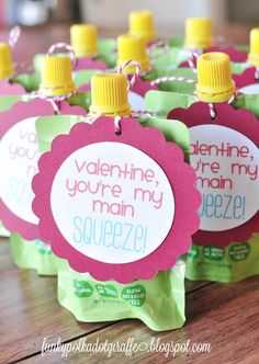 valentine's day treat bags with free printable tags