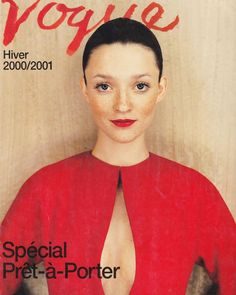 a magazine cover with a woman in a red dress on the front and an advertisement for voyec