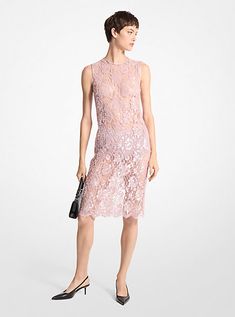 Crafted from fully-lined floral lace and illuminated by thousands of hand-embroidered sequins, this shift dress—part of our Fall/Winter 2024 runway lineup— is a sultry take on a modest silhouette. Team it pointed-toe kitten heels for your next evening out. Luxury Spring Dresses With Sequins, Spring Evening Lace Dress With Sequins, Spring Sequined Lace Dress, Spring Lace Dress With Sequins, Glamorous Scalloped Lace Spring Dress, Luxury Spring Lace Dress For Party, Glamorous Scalloped Lace Dresses For Spring, Luxury Lace Dress For Spring Party, Luxury Lace Dress For Spring