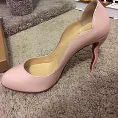 Only Worn Twice, Color Is Ballerina Which Is Light Pink. I Had The Sole Protection Put On When I Bought Them. Comes With Original Box, Dust Bag, Spare Heel Taps. I Included A Pic Of The Original Receipt. Christian Louboutin Pink Heels, Pink Slingback Pumps With 4-inch Heel, Heel Taps, Heel Tap, Selling On Poshmark, A Pic, Louboutin Shoes, Christian Louboutin Shoes, Luxury Items