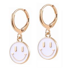 PRICES MAY VARY. Smiley face dangle drop earrings make of durable alloy with oil dripping, length approx. 0.79 - 1.19 inches, width approx. 0.19 - 0.51 inches Cute colorful preppy aesthetic huggie hoop earrings jewelry hypoallergenic, lightweight, comfortable to wear, perfect for everyday wear Happy face aesthetic y2k jewelry for teen girls are so statement and cute. You can get more compliments These cute trendy smiley face earrings can be a sweet gift for your family and friends on anniversary Colored Hoop Earrings, Cute Preppy Jewelry, Preppy Presents, Preppy Accesories, Preppy Items, Hoops Aesthetic, Jewelry For Teens, Earrings For Teens, Preppy Earrings