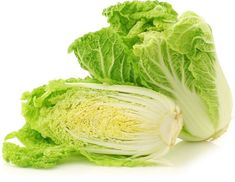 two lettuce heads with one cut in half