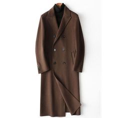 ad eBay - Men Double Breasted Long Trench Coat 100% Wool Over the Knee Overcoat Outwear sz - Buy Now, click the link (eBay) Long Overcoat Men, Overcoat Men, Long Overcoat, Wool Overcoat, Long Trench, Long Trench Coat, Clothing Men, 90s Retro, Dressy Casual