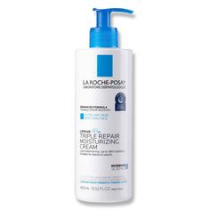 La Roche-Posay Lipikar AP+M Triple Repair Moisturizing Cream is a gentle, fragrance-free face and body moisturizer that helps alleviate dry to extra dry, sensitive skin by supporting the skin's microbiome and barrier, and helping restore/preserve the skin barrier. Suitable for babies two weeks and up, children, and adults, this non-comedogenic, allergy-tested moisturizer is clinically shown to reduce dry, rough skin and provide 48 hour hydration. Key Ingredients: Ceramide-3: A skin-identical lip La Roche Posay Cream, La Roche Posay Moisturizer, La Roche Posay Lipikar, Face Moisturizer For Dry Skin, Thick Moisturizer, Celebrity Skin Care, Dark Armpits, Shower Products, Dry Skin Body