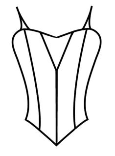 a line drawing of a corset