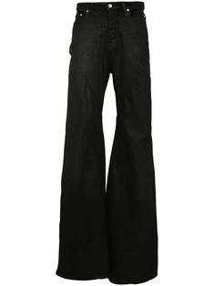 Find RICK OWENS Bias Jeans on Editorialist. black stretch-cotton denim belt loops classic five pockets bootcut extra-long length button fly fastening Bootcut Jeans Outfit Men, Drkshdw Rick Owens, Rick Owens Memphis Jeans, Black Bell Bottoms, Rick Owens Zipper Pants, Rick Owens Designer, Rick Owens Waxed Jeans, Bootcut Jeans Outfit, Street Style Grunge