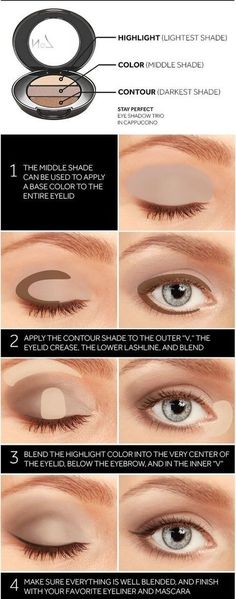 Empty Eyeshadow Palette, Light Eye Makeup, Makeup Tips Eyeshadow, Day Eye Makeup, Tutorial Eyeliner, Contour With Eyeshadow, Mekap Mata, Makeup Tutorial Eyeliner, Makeup Tutorial Eyeshadow