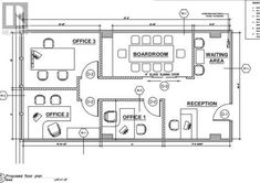 the floor plan for an office building