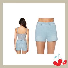 These Have A Vintage Retro Feel To Them. Brand New. Light Wash High-waisted Shorts For Day Out, Denim High-waisted Shorts For Day Out, Chic Cutoff Jean Shorts For Day Out, Chic Light Wash Jean Shorts, Chic High Waist Jean Shorts For Day Out, High Waist Jean Shorts For Spring Day Out, Chic High-waist Jean Shorts For Day Out, Trendy High-waisted Shorts By Urban Outfitters, Urban Outfitters High-waist Summer Shorts