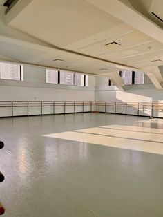 an empty dance studio with no people in it