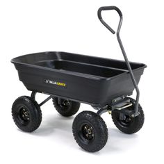 a black wheelbarrow is shown on a white background